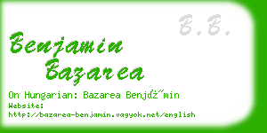 benjamin bazarea business card